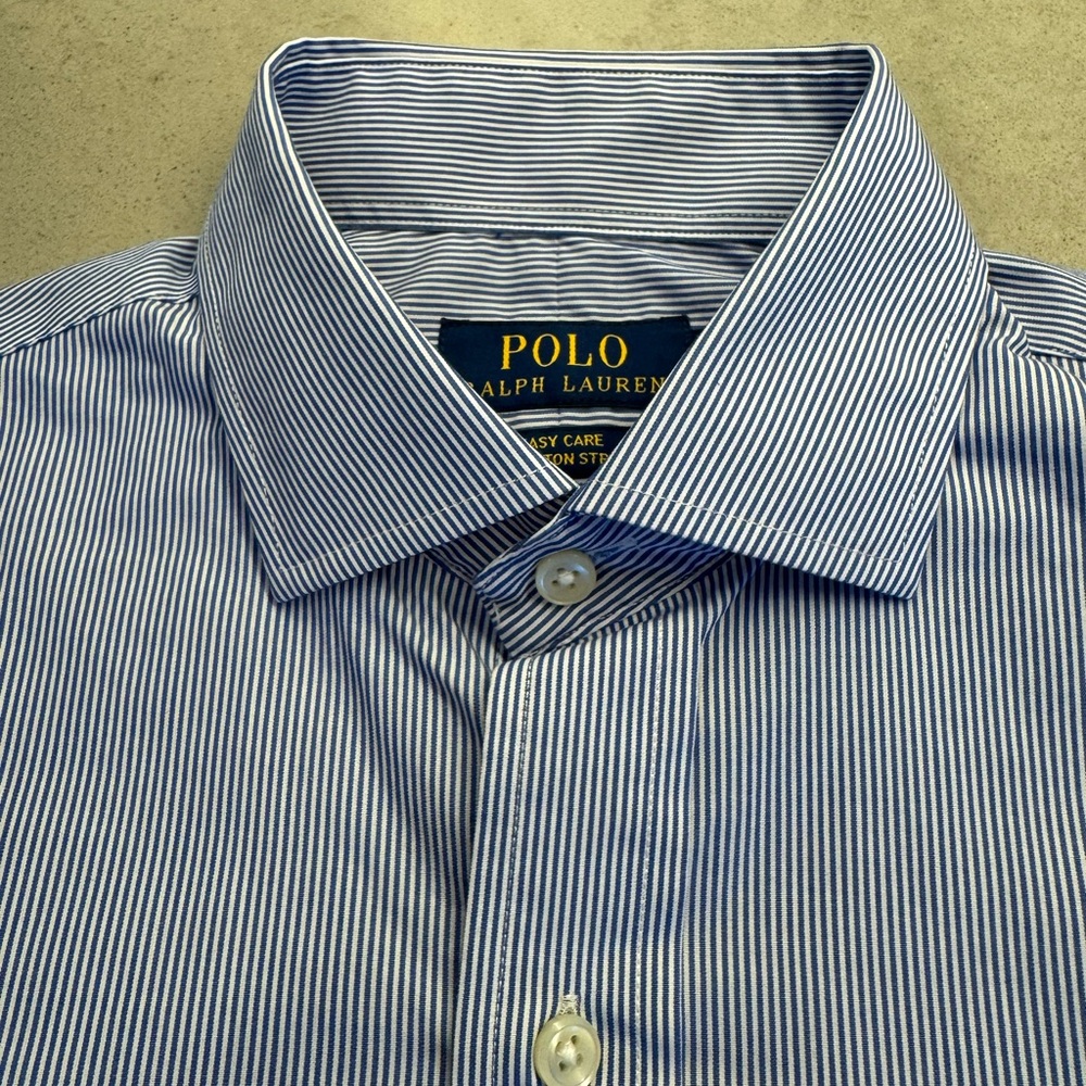Polo Ralph Lauren - Blue Pinstripe Men’s Dress Shirt - 15/38 - Never Worn
